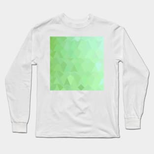 Absinthe Green Abstract Low Polygon Background Long Sleeve T-Shirt